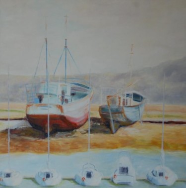 Painting titled "Camaret 1" by Céline Laforêt, Original Artwork, Oil