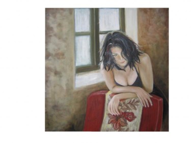 Painting titled "mélancolie" by Céline Laforêt, Original Artwork