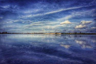 Photographie intitulée "Reflet bleu sur le…" par Céline Pivoine Eyes, Œuvre d'art originale, Photographie numérique