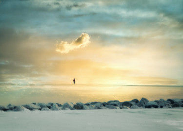 Photography titled "La plage de Berck s…" by Céline Pivoine Eyes, Original Artwork, Digital Photography