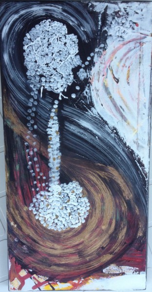 Pintura titulada "Chuva de prata" por Ivana Celino, Obra de arte original, Acrílico