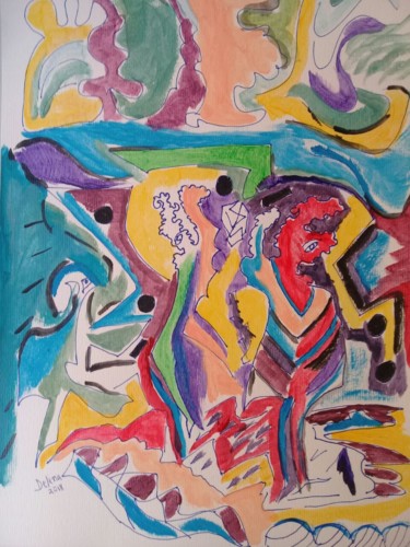 Painting titled "789456123-229.jpg" by Antonio Celso Delena, Original Artwork, Gouache