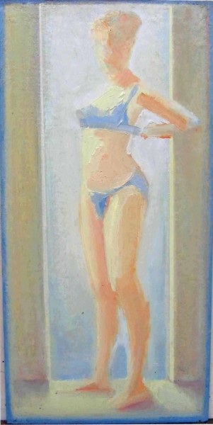 Peinture intitulée "Figure debout" par Mumtaz Celtik, Œuvre d'art originale