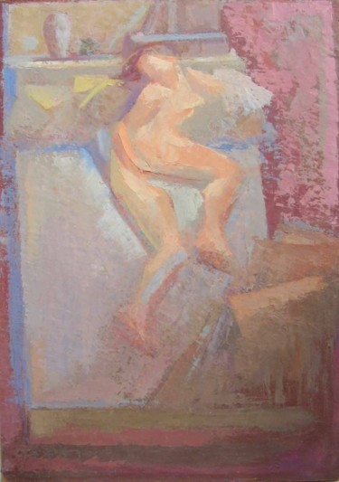 Painting titled "La Chambre  (2)" by Mumtaz Celtik, Original Artwork