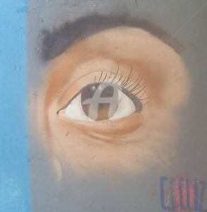 Pintura intitulada "Olho" por Cely Feliz, Obras de arte originais, Tinta spray