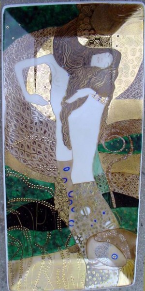 Peinture intitulée "Klimt : serpent d'e…" par Myriam Suter, Œuvre d'art originale