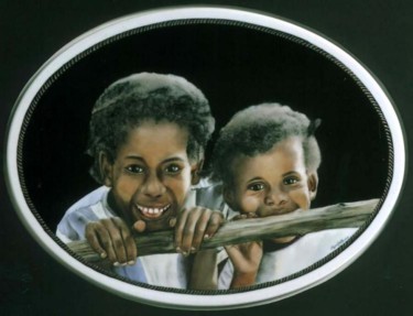 Peinture intitulée "Africaines" par Myriam Suter, Œuvre d'art originale