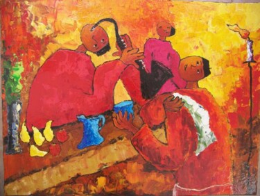 Peinture intitulée "après le concert" par Cendrine Pannier, Œuvre d'art originale