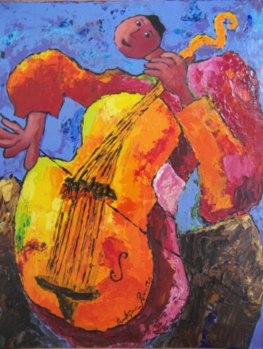 Peinture intitulée "musique au corps" par Cendrine Pannier, Œuvre d'art originale
