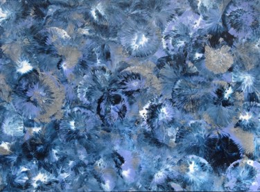 Peinture intitulée "Anemone marines ble…" par Cendrique Nouchy-Desjeux (Cendrique Art), Œuvre d'art originale, Acrylique