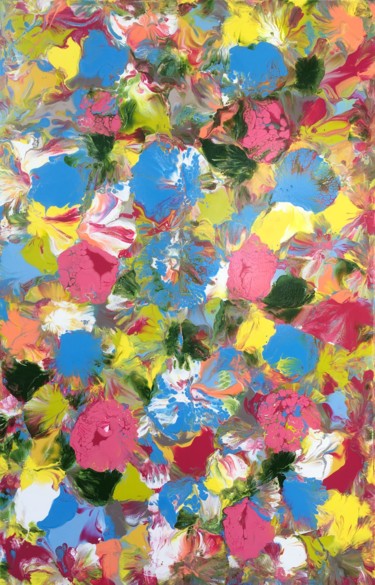 Peinture intitulée "BOUQUET FLEURS CHAM…" par Cendrique Nouchy-Desjeux (Cendrique Art), Œuvre d'art originale, Acrylique Mon…