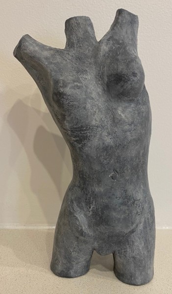 Sculpture titled "buste femme" by Cendrique Nouchy-Desjeux (Cendrique Art), Original Artwork, Terra cotta