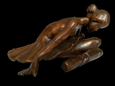 Skulptur mit dem Titel "TANIA DANSEUSE EN B…" von Cendrique Nouchy-Desjeux (Cendrique Art), Original-Kunstwerk, Bronze