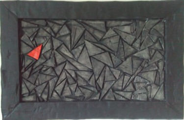 Painting titled "WOOD PUZZLE" by Cendrom, Original Artwork, Acrylic Mounted on Wood Stretcher frame