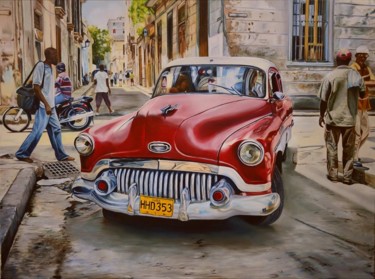 「Somewhere in Cuba」というタイトルの絵画 Norbert Cene Gálによって, オリジナルのアートワーク, オイル