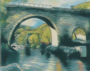Arts numériques intitulée "Pont de Noceta Cenk…" par Cenk Ozturk, Œuvre d'art originale, Travail numérique 2D