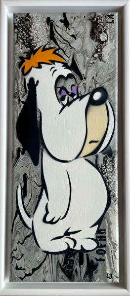 Painting titled "Droopy" by Lyse Blanchard, Original Artwork, Acrylic Mounted on Wood Stretcher frame