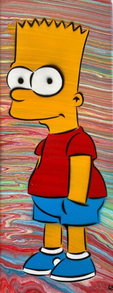 Painting titled "Simpson" by Lyse Blanchard, Original Artwork, Acrylic Mounted on Wood Stretcher frame
