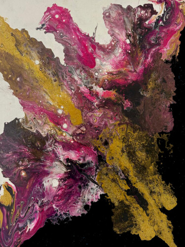 Peinture intitulée "L'oiseau rose" par Ceparano, Œuvre d'art originale, Acrylique