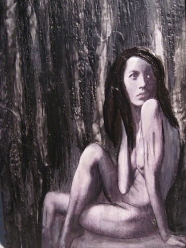 Painting titled "Thinking It Over" by Jennifer Cerasin, Original Artwork