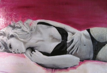 Painting titled "Love Sick" by Jennifer Cerasin, Original Artwork