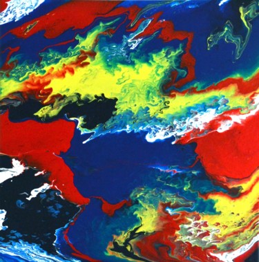 Peinture intitulée "Temperature gradient" par Cerazivka, Œuvre d'art originale, Acrylique