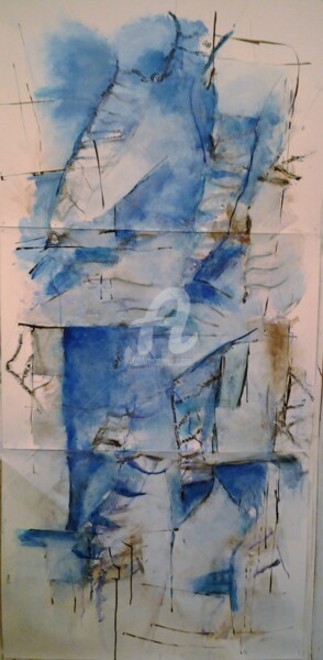Картина под названием "lignes et traces 2" - Cerdan, Подлинное произведение искусства
