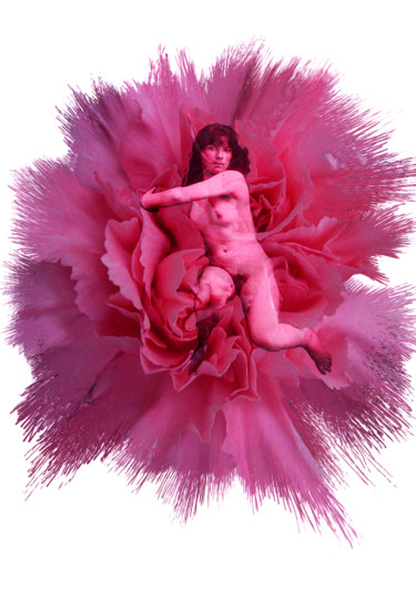 Arte digitale intitolato "The Lady of Flowers…" da Maria Cristina Cerminara, Opera d'arte originale, Pittura digitale