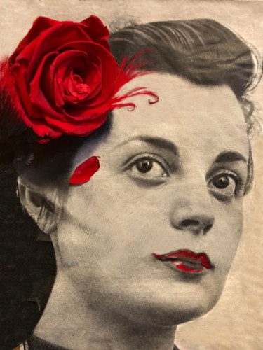Arte digitale intitolato "The Rose Lady" da Maria Cristina Cerminara, Opera d'arte originale, Pittura digitale