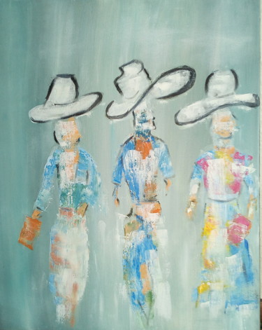 Malarstwo zatytułowany „les femmes” autorstwa Annick Cernesse, Oryginalna praca, Olej