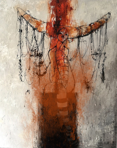 Peinture intitulée "totem" par Cesar Ayllón, Œuvre d'art originale