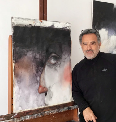 Pittura intitolato "perfil" da Cesar Ayllón, Opera d'arte originale