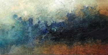 Pintura titulada "Paisaje abstracto" por Cesar Ayllón, Obra de arte original, Oleo