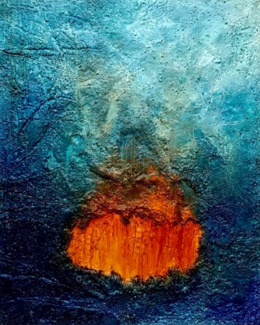 Painting titled "Lava" by Cesar Ayllón, Original Artwork, Oil