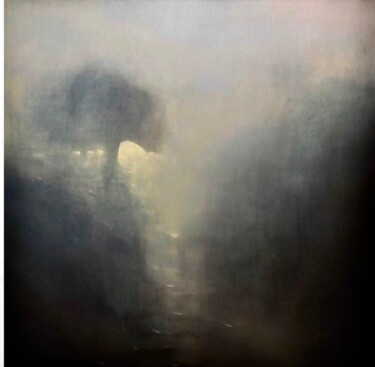 Pintura titulada "Bruma al amanecer" por Cesar Ayllón, Obra de arte original, Oleo Montado en Bastidor de camilla de madera