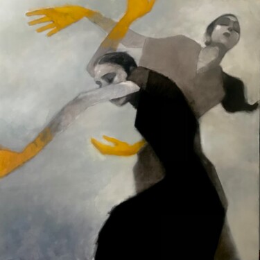 Malerei mit dem Titel "Mujeres danzando" von Cesar Ayllón, Original-Kunstwerk, Öl