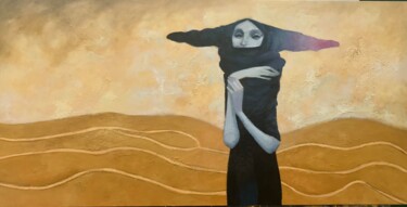 Картина под названием "Dunas" - Cesar Ayllón, Подлинное произведение искусства, Масло Установлен на Деревянная рама для носи…