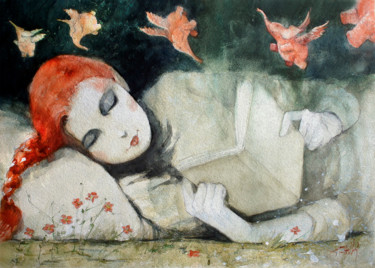 Pintura intitulada "sueños" por Cesar Ayllón, Obras de arte originais