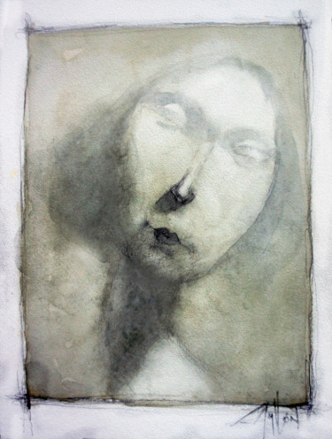 Картина под названием "retrato" - Cesar Ayllón, Подлинное произведение искусства