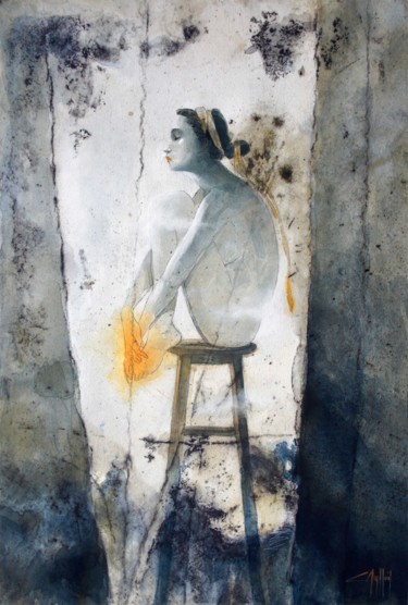 Peinture intitulée "silencio" par Cesar Ayllón, Œuvre d'art originale