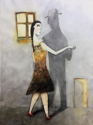 Painting titled "pudo ser diferente" by Cesar Ayllón, Original Artwork