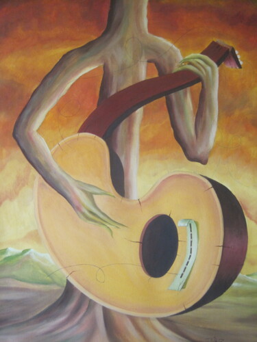 Peinture intitulée "El sonido del silen…" par César Pardo, Œuvre d'art originale, Huile