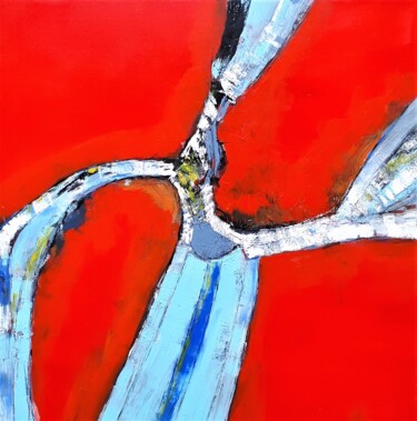 Schilderij getiteld "Rosso 2020" door Cesare Cassone, Origineel Kunstwerk, Acryl