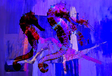 Arte digitale intitolato "Cavallucci marini" da Cesare Maestrelli, Opera d'arte originale, Lavoro digitale 2D
