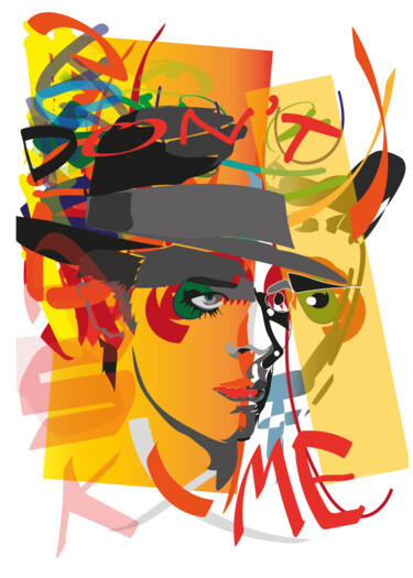Arte digitale intitolato "David Bowie" da Cesare Maestrelli, Opera d'arte originale, Pittura digitale