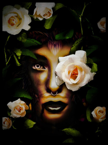 Digital Arts titled "Mère rose" by Cesarius, Original Artwork, Photo Montage