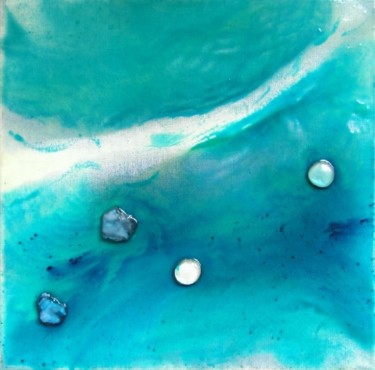 Peinture intitulée "L'eau, la vie" par Cesco, Œuvre d'art originale, Huile