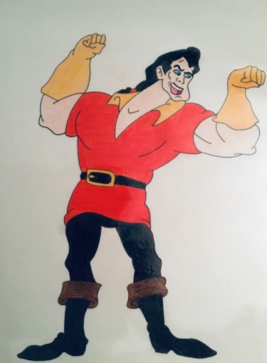 Drawing titled "Gaston" by Celestino Alertse, Original Artwork, Pencil