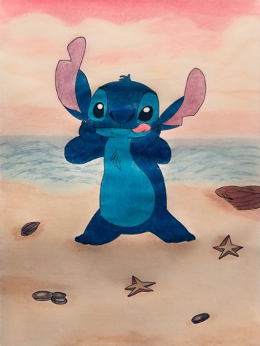 Dessin intitulée "Stitch" par Celestino Alertse, Œuvre d'art originale, Crayon