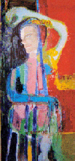 Peinture intitulée "Homme-Dame" par Charley Supper-Bertho, Œuvre d'art originale, Huile